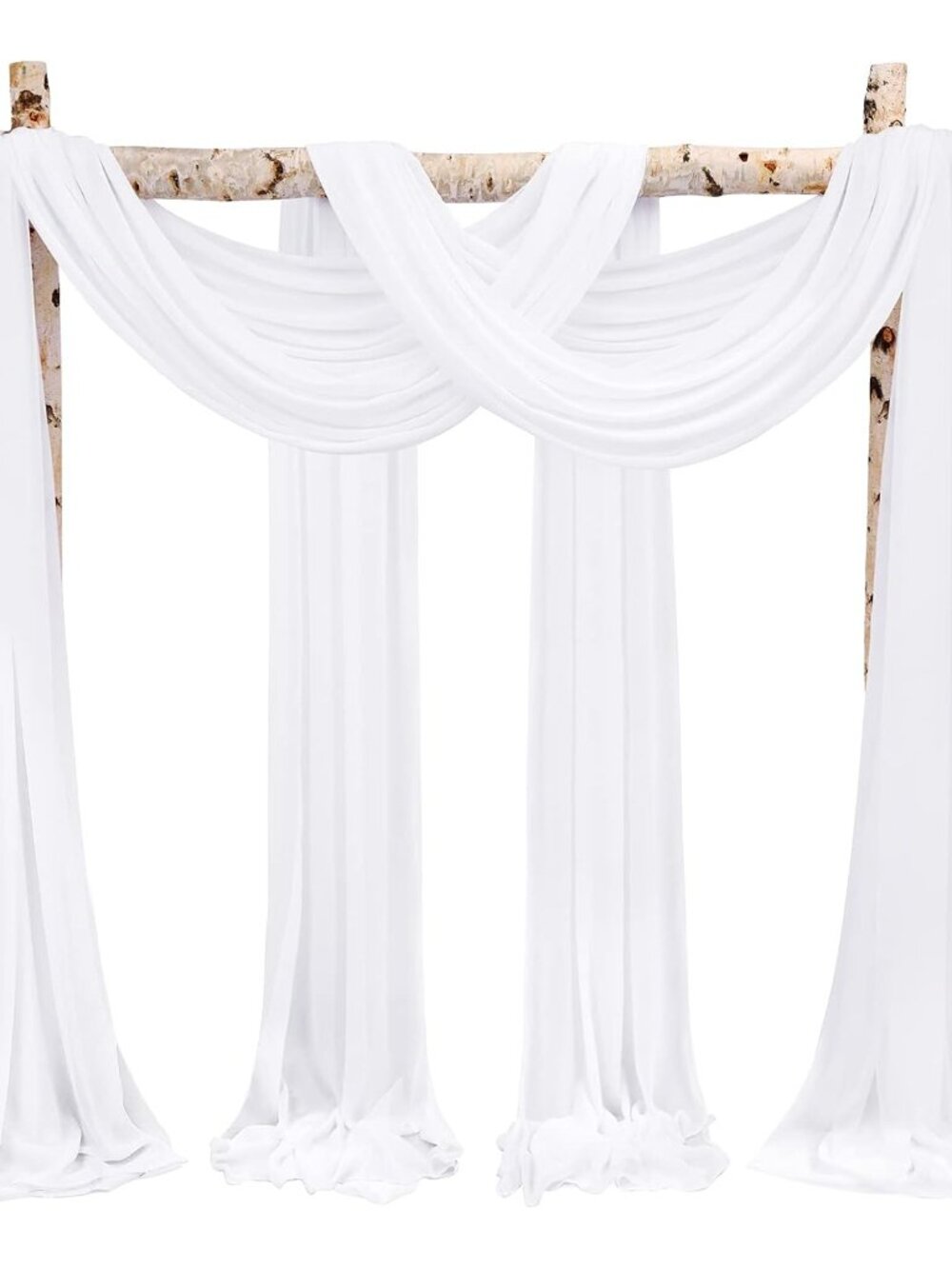 Wedding Arch Draping Fabric White Chiffon Fabric Drapes
